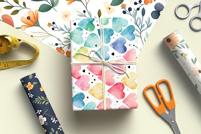 Gift wrapping design visualization mockup gift wrapping wonders mockups