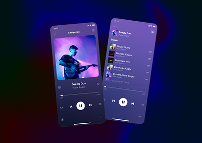 Music Streaming Player album app ui b2c cell commercial music music tracks player product design queue streaming tracks queue ui