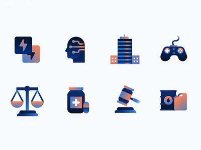 Materials & Industry Icons ai company finance fintech gaming gas justice legislation medicine oil pharmaceuticals regulation risk management tech tradfi traditional finance