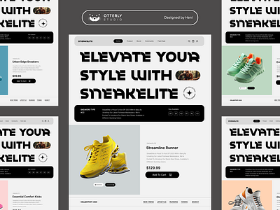 SneakElite - Interactive Sneakers Website figma interactive modern product sneakers trainers ui ux web design