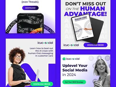 LinkedIn Ads for a Social Media Management Agency ads blue cro design image ads linkedin marketing saas social media software ux