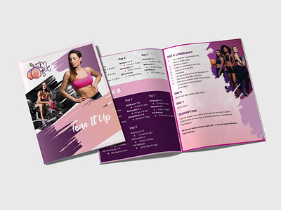 10 Week Workout Plan Brochure Design body branding brochure design fitness graphic guide gym masudhridoy print template weekly plan workout
