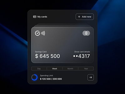 SBER ® — Credit card widget 3d app balance banking branding crm figma finance graphic design logo macos product design saas sber ui ux widget