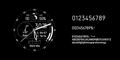 Watch face for Garmin Quatix 7 altimeter dark smartwatch watch watch face watchface