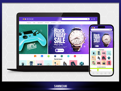 Edge Online Retail Store adobe xd branding figma graphic design online shop online store retail ui user experience ux