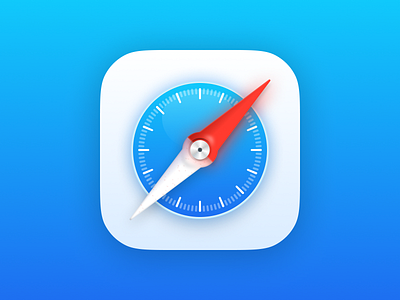 Safari - App icon redesign concept #21 - LARGE 3d app branding compass design graphic design illustration logo typography ui ux vector