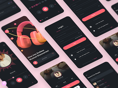 Music App SyncWave UI app design audio design mobile mp3 music music player spotify ui ui design ux