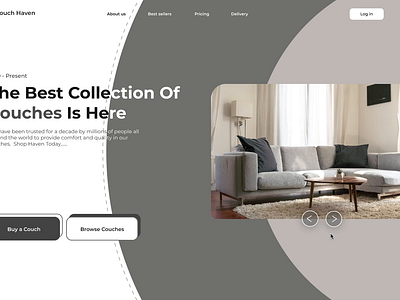 Couch Haven; Furniture Landing Page animation app branding design furniture graphic design illustration logo mobile app motion graphics product design ui uiux web design