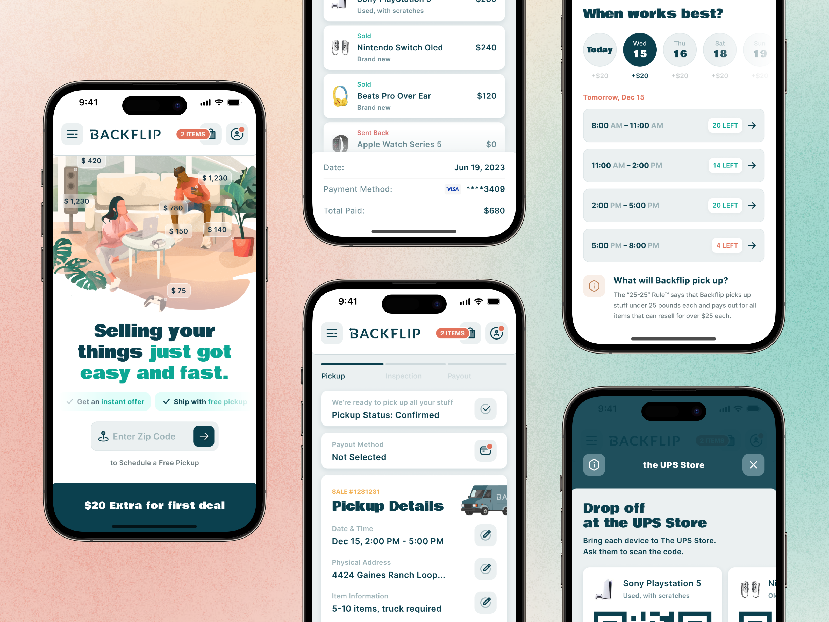 Selling Used Electronics Just Got Easier. box delivery devices economy electronics interface market marketplace mobile mobile first modal qr code recycle resale service