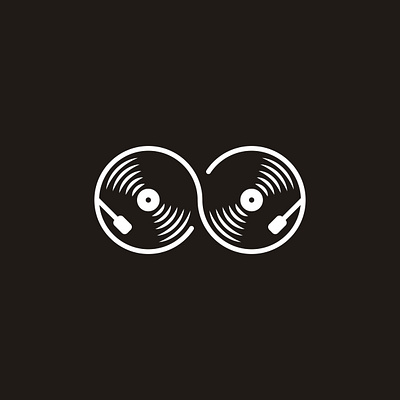 Music Infinity Logo concept design graphic design infinity line logo modern monoline music simple sound vector