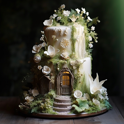 Faerie Cake Escape cake digital art digital photograph faerie fairy food hyperrealism