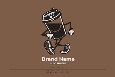 Reusable Coffee Cup cartoon coffee cup design graphic design icon illustration logo mascot reusable vector