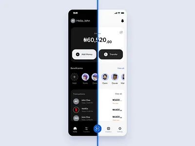 DIVEHQ - Fintech App Design Light/Dark Mode dark mode design fintech ios light mode mobile app pay scan theme ui ux