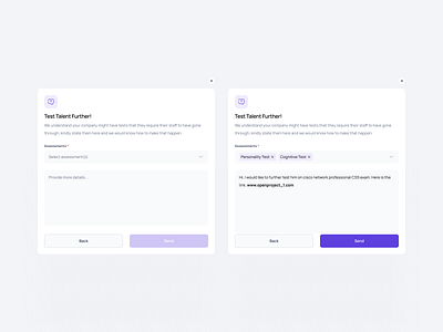 UI Element - Dialog box [Talent-seeking] backend crm design devops engineers frontend hire hr hradmin jobseeking saas talent uidesign uxdesign