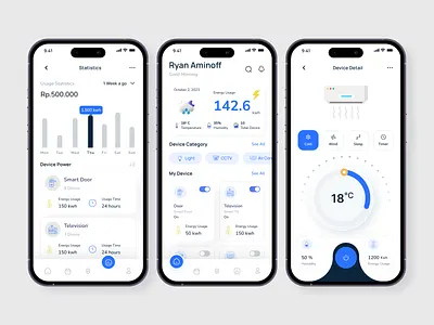 Smart Home Mobile App app app design figma mobile mobile app mobile app design mobile design product design smart home ui ui design uiux design user interface ux