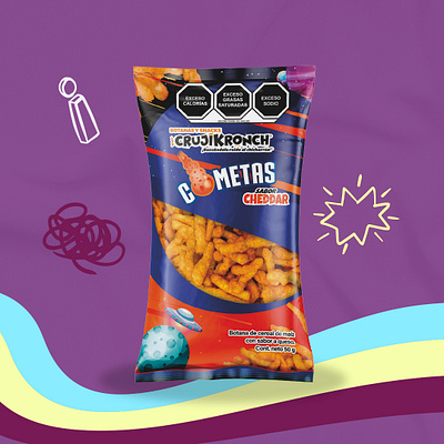 Packaging design: cometas cheddar. graphic design illustrator packaging packaging design product design