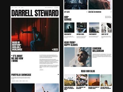 Photographer Landing Page art direction camera creative direction homepage landing page minimal personal website photo photographer photography portfolio ui uiux web design website
