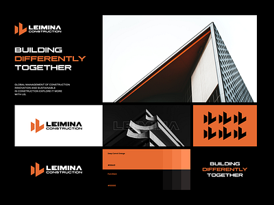 Leimina Construction branding building character construction design development graphic design icon illustration l logo symbol vector visualart visualidentity