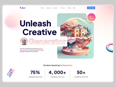 AI Art Image Generator Website design | Hero Concept ai ai generation ai generator tool ai powered design platfrom ai powered pattern generator ai tools design ai web ai website art artificial intelligence chatgpt graphics design hero header index landing page minimal saas ui ux website