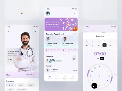 Medicare App Ui Exploration app design app ui doctor health healthcare healthtech hospital medical tracking app medicare medicine minimal modern app typography ui