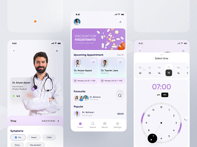 Medicare App Ui Exploration app design app ui doctor health healthcare healthtech hospital medical tracking app medicare medicine minimal modern app typography ui