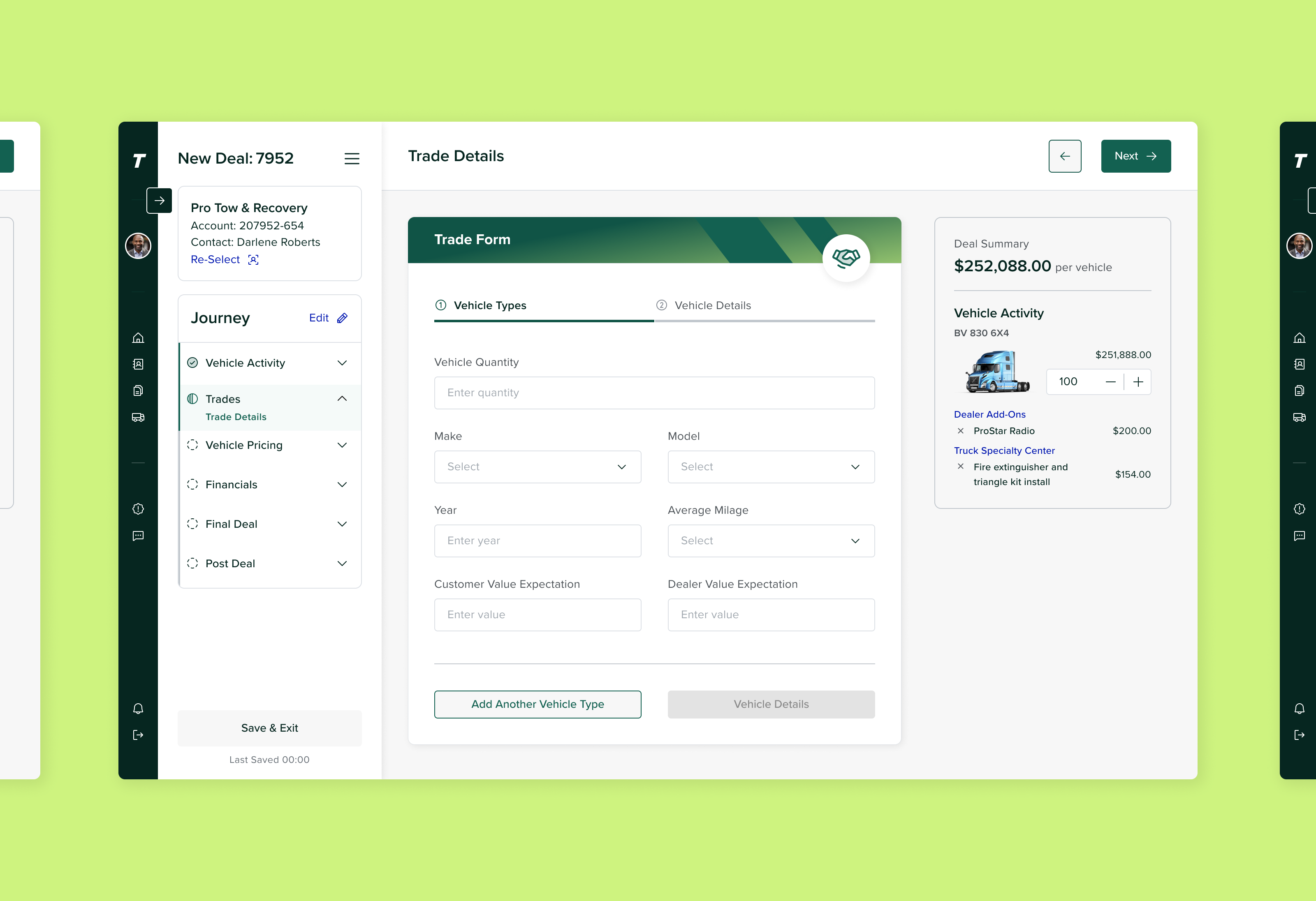 Sales Platform configuration tool deal form headline icon progress bar quote sales platform sales process stepper summary tracker ui user experience ux