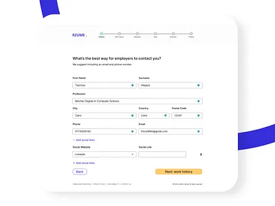 Rzume figma ui uiux userinterfacedesgin ux userinterface website