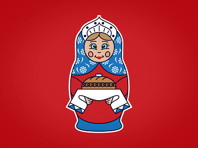 Illustration of Matryoshka doll doll fifa world cup illustration matryoshka doll prints puppet russia sport sportbranding ussr