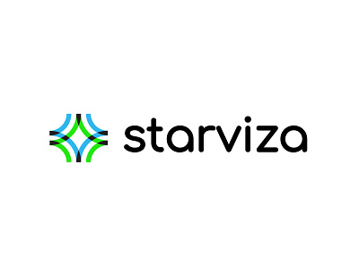 starviza bold branding geometric logo logodesign modern simple star