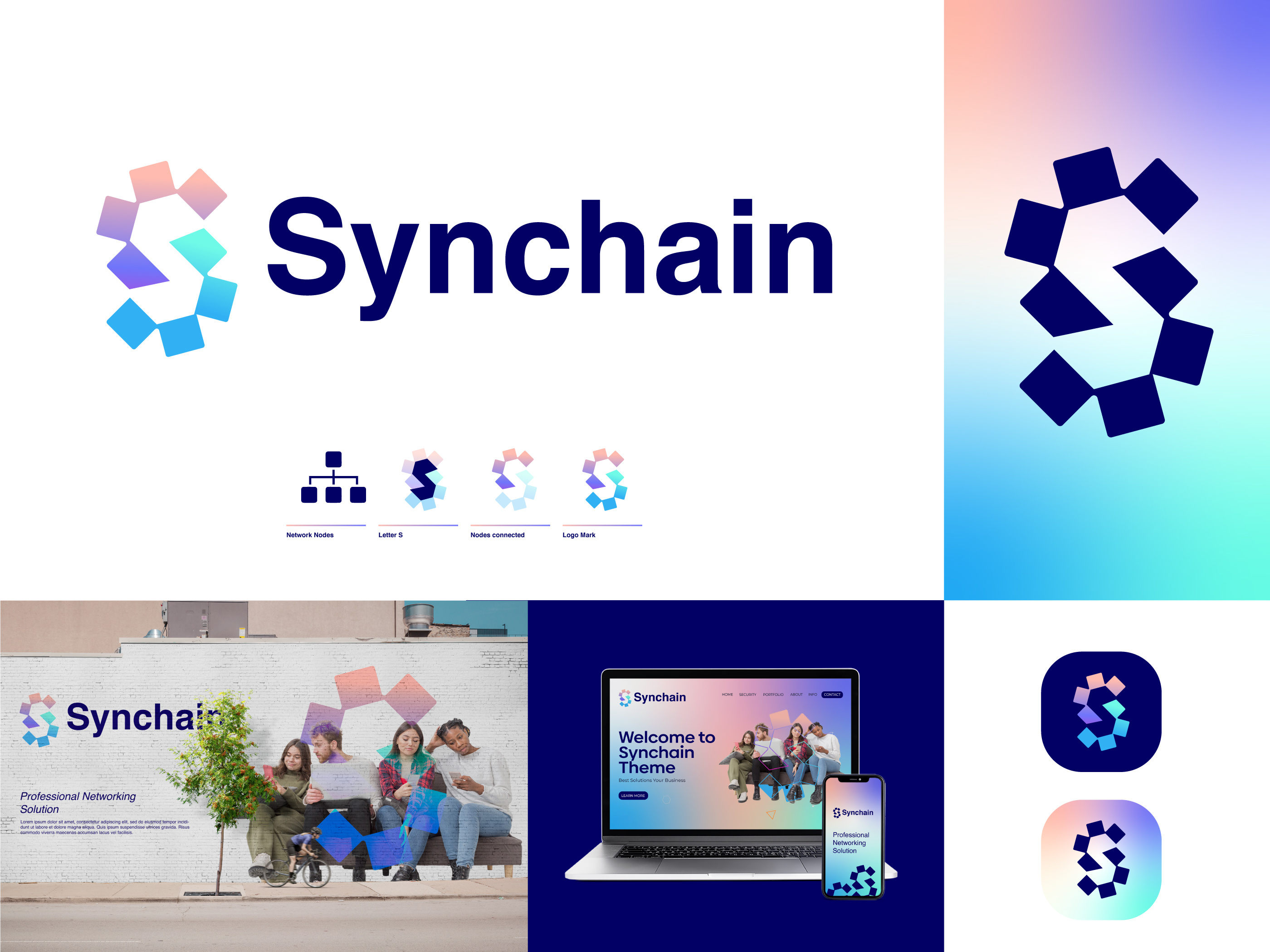 Logo Design Branding for Network nodes, Software blockchain branding branding design connected connection corporate designer identity logo logo design logo designer logotype m a r a k i b k h a n l o g o minimalist logo modules monogram network nodes software logo symbol icon technology