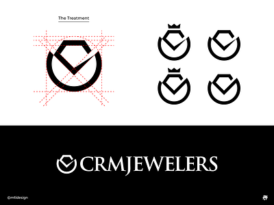 CRM Jewelers Logo, branding branding crm jewelers graphic design jewelers jewelry logo logodesign logodesigner luxury miami monogram mtidesign watch