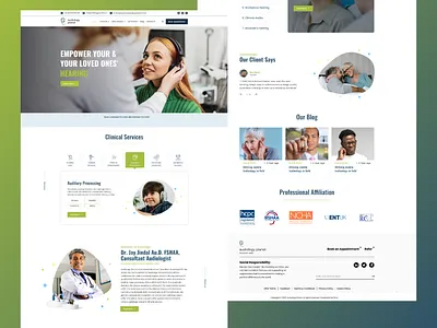Audiology Planet Landing Page branding graphic design ui