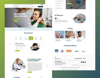 Audiology Planet Landing Page branding graphic design ui