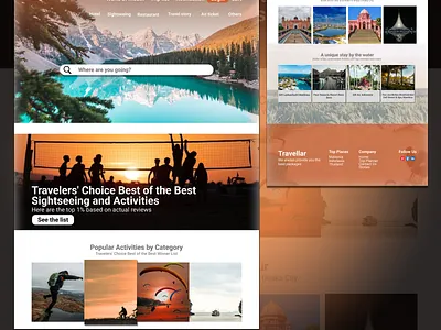 Travel Website Design branding figma graphic design illustration social media post travel ui website