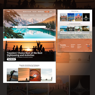 Travel Website Design branding figma graphic design illustration social media post travel ui website