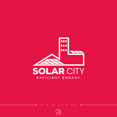 Solar City Logo Design branding design graphic design home logo logo logo design modern logo design professional logo design real estate logo solar logo tech logo