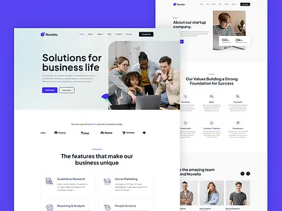Novelio - Agency Website Template agency agency website template business cms corporate it company it company website marketing modern design professional website saas seo friendly software software development startup technology webflow webflow template webflow website website builder