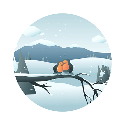Winter 2danimation after effects animation illustration illustrator motion design motion graphics winter