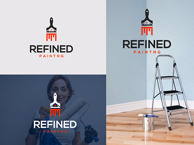 Refined Paintng Logo branding creative logo design illustration logo logo design minimal logo modern logo painting painting logo refined paintng logo