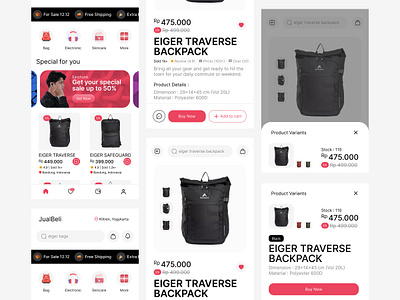 e-commerce - JualBeli add to cart app application branding design e commerce ecommerce app exploration graphic design marketplace mobile mobiledesign shopping store ui uidesign uiuxdesign ux