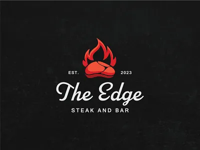 "The Edge" Modern Bar And Restaurant Logo Concept typographymasters