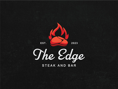 "The Edge" Modern Bar And Restaurant Logo Concept bar logo bbq logo branding logo modern logo restaurant logo vector