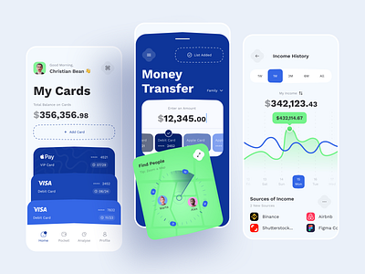 Finance Mobile App app design banking cards financial app fintech fintech design mobile app saas design startup tech transactions wallet