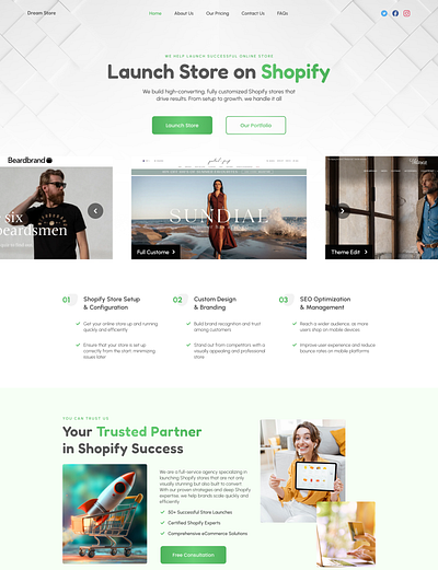 Launch Shopify Store - Landing Page adaptives branding design ecomercy graphic design landing landing page landingpage shopify shopify landing page store template ui ui design uiux ux uxdesign web design website website design