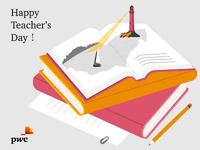 Happy Teachers' Day branding design illustration minimal teacher 插畫 教師節