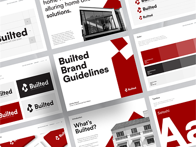Builted Real Estate - Brand Guidelines brand brand guide brand guidelines brand identity branding builted brand guidelines company guidelines home house logo design real estate real estate branding visual identity