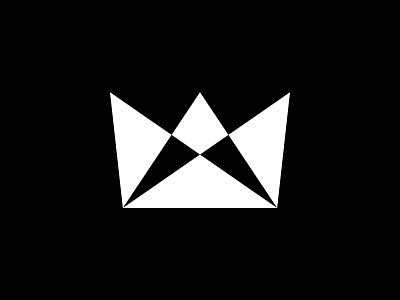 Crown logo #2 arrow branding crown fintech icon logo negative space symbol