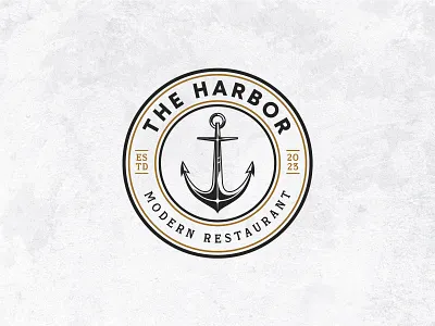 The Harbor Modern Restaurant Logo Concept typographymasters