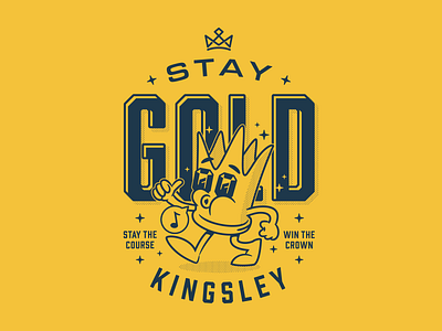 Stay Gold T-shirt crown gold graphic design mascot stay gold tshirt