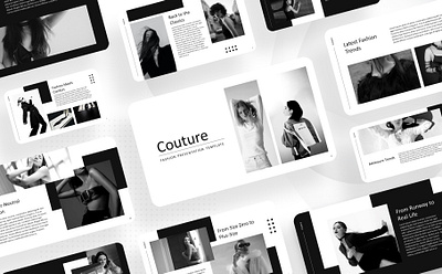 Fashion - Powerpoint Template black branding business design elegant fashion graphic design powerpoint presentasion presentation template templates white